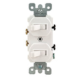 Interruptor doble blanco 5224-2w levton